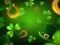 St Patrick Day Irish holiday clovers background
