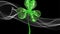 St. Patrick\'s Day 3d effect clover over white smoke background. Decorative greeting grungy or postcard. Simple banner for the site