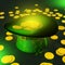 St Patrick`s day  3d render illustration Green leprechaun hat