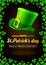 St. Patrick`s day advertising print banner.