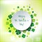 St. Patrick`s Day Background or Card on Blurred Background.