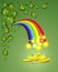 St.Patrick\'s day background with rainbow