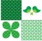 St Patrick`s Day bird patterns