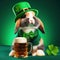 St.Patrick 's Day. celebrate Patrick's Day. St. Patrick's Day party. Green men's hat or top hat. Green