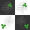 St. Patrick`s Day, Celtic clover knot with shamrock