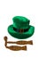 St. Patrick`s day costume hat leprechaun holiday green kilt gift irish tie heart brown March