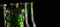 St.Patrick`s Day. Fresh green beer in the bottle with drops of condensate on a black background. Concept: Pub, St. Patrick`s Day c