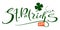 St. Patrick s Day handwritten ornate calligraphy text