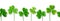 St. Patrick\'s day horizontal seamless background with clovers (shamrock). Vector illustration.