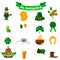 St. Patrick s day icons.