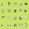 St patrick`s day icons collection. Vector illustration decorative background design