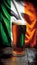 St. Patrick\\\'s Day. Irish holiday. Simple graphics. Photo of green celebratory beer. Ai generative