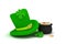 St. Patrick\'s Day leprechaun hat with four-leaf cl