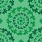 St. Patrick's Day mandala circle clover green seamless pattern