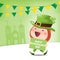 St. Patrick\'s Day poster. character Vector illustration