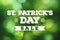 St. Patrick`s Day Sale Grunge Text Over Spring Green Bokeh Lights