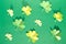 St.Patrick`s Day shamrock text greeting card raster