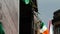St Patrick's day street celebration bunting and flags