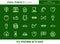 St. Patrick`s Day theme pixel perfect thin line icons. Set of elements of , shamrock, leprechaun hat, gold and other holiday rela