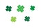 St Patrick`s day vector designs of four leaf clovers
