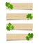St. Patrick\'s day web banners with shamrock. Vector eps-10.