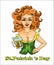 St.Patrick\'s Day Woman with beer with red hair