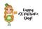 St. Patrick\\\'s Girl in Irish Custom. Happy St. Patrick\\\'s Day Background vector illustration