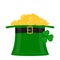 St Patrick`s hat with gold