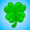 St. Patrick`s Holidays Four Leaf Clover. Lucky Symbol and Irish Mascot for St. Patrick`s Holidays. Vector Illustration.