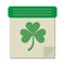 St patricks calendar with clover symbol