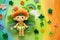 st patricks cute irish dancer animation