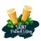 St patricks day background with beer glasses