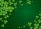 St Patricks day background design of clover leaves