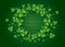 St Patricks day background design of clover leaves