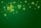 St Patricks day background design of shamrock leaves