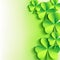 St. Patricks day background with green leaf clover