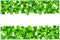 St Patricks day background with lucky green clover leaves