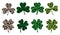 St Patricks Day Clover leopard spots. Shamrock ornament vector illustration