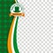 St Patricks Day Emblem Oblong Cover Tartan Transparent