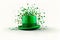 St Patricks Day green hat on white background. Generative AI