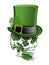 St Patricks Day Green Skull Leprechaun Hat