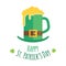 St. Patricks day greeting card design.