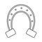 St patricks day horseshoe symbol thin line