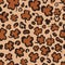 St. Patricks Day Leopard or jaguar seamless pattern made of clover or shamrock leaves. Trendy animal print. Spotted cheetah skin.