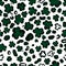 St. Patricks Day Leopard or jaguar seamless pattern made of shamrock or clover leaves. Spotted cheetah fur. Trendy animal print.