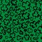 St. Patricks Day Leopard or jaguar seamless pattern made of shamrock or clover leaves. Trendy animal print. Spotted cheetah skin.