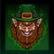 St. Patricks day leprechaun head mascot fantasy arts. esport logo design.