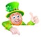 St Patricks Day Leprechaun Pointing