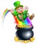 St Patricks Day Leprechaun Rainbow Pot of Gold