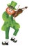 St Patricks Day Leprechaun Violin Illustration